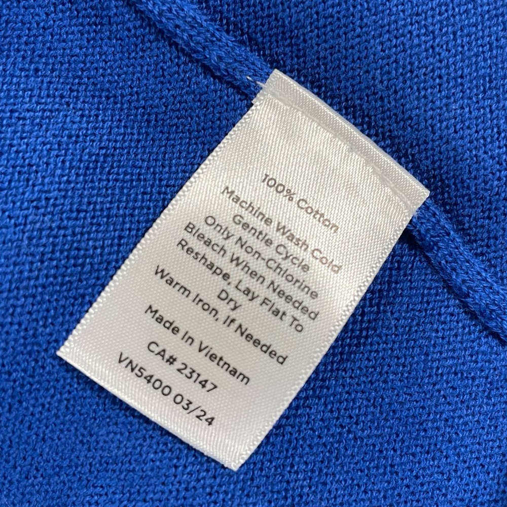 NWOT Talbots Cotton Blue Sweater - XL - Picture 5 of 6